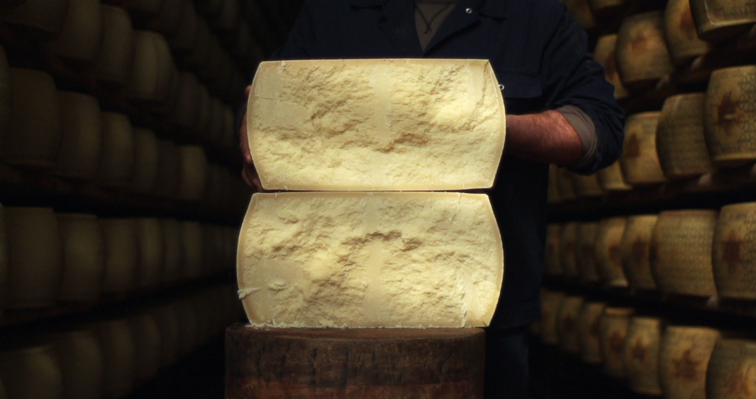 Tasting of different matured and very old parmesan Italian