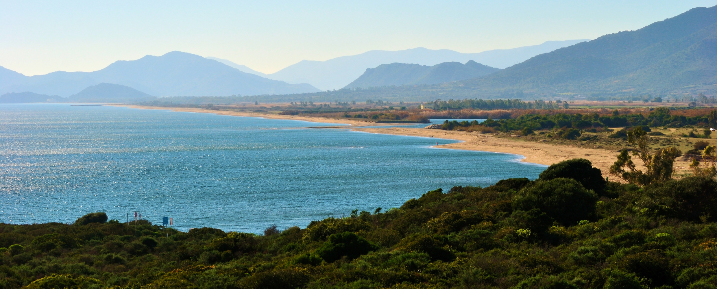 Landscape at Porto Corallo in Nebida and the coast of