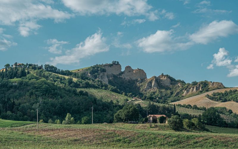 Formazioni rocciose in arenaria nei pressi di Sasso Marconi.