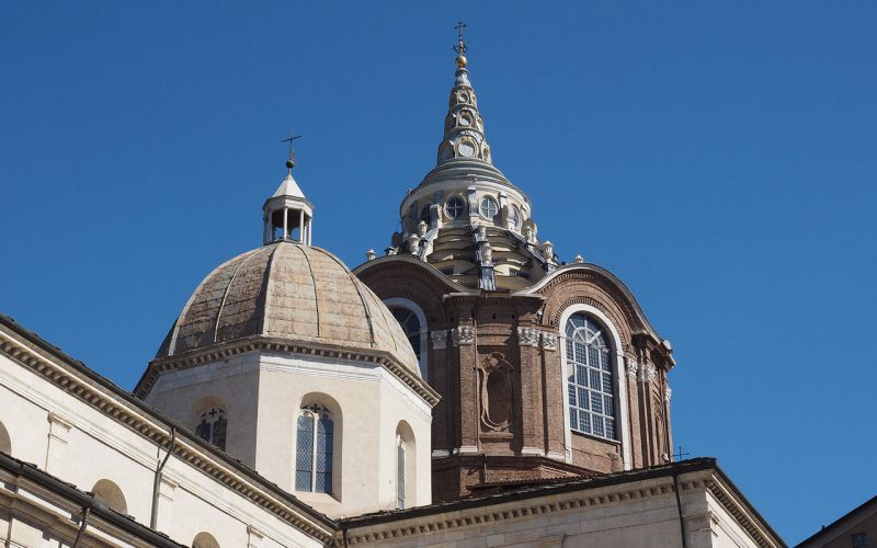 Vista della cappella della Sacra Sindone, nel cuore di Torino. 