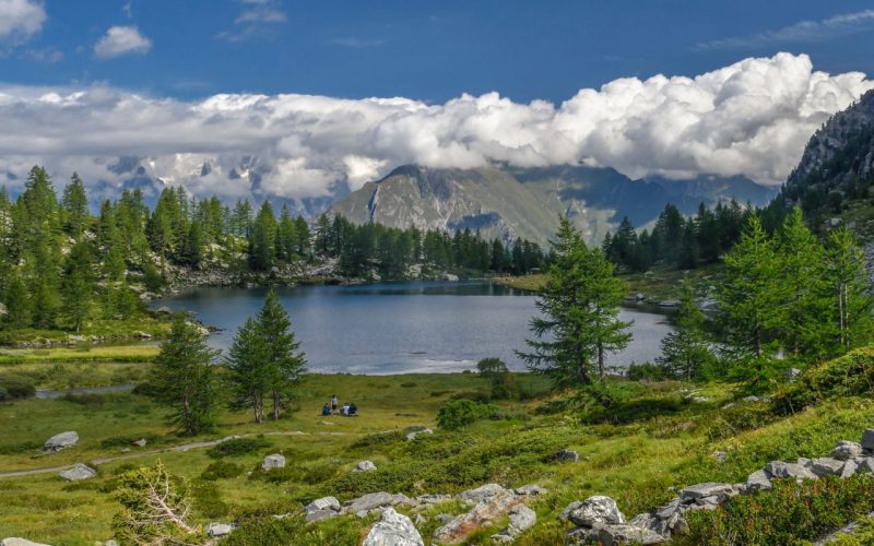 Colle San Carlo, vista sul Monte Bianco